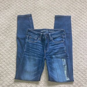 American Eagle Mid Rise Blue jeggings